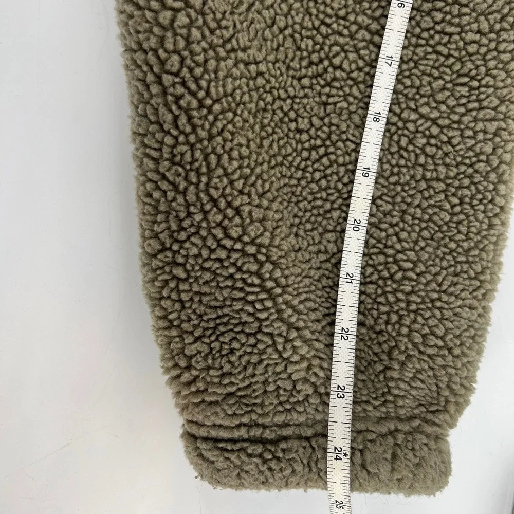 GAP Reversible Sherpa Fleece Jacket Men's L Tan Black Nylon Full Zip Outdoor Y2K